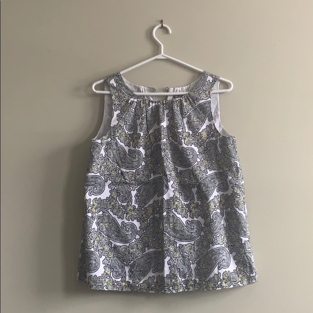 Michael Kors Sleeveless Paisley Blouse